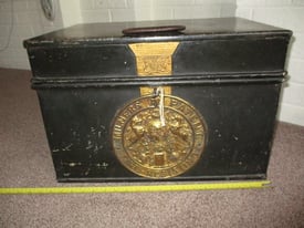 Antique Fire-Resisting Strong Box with keys, see FULL Description ~ Buyer Must Collect