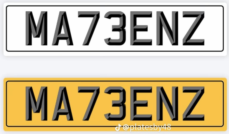 Private Reg MA73 ENZ - Perfect for MATEEN / MA TEENZ