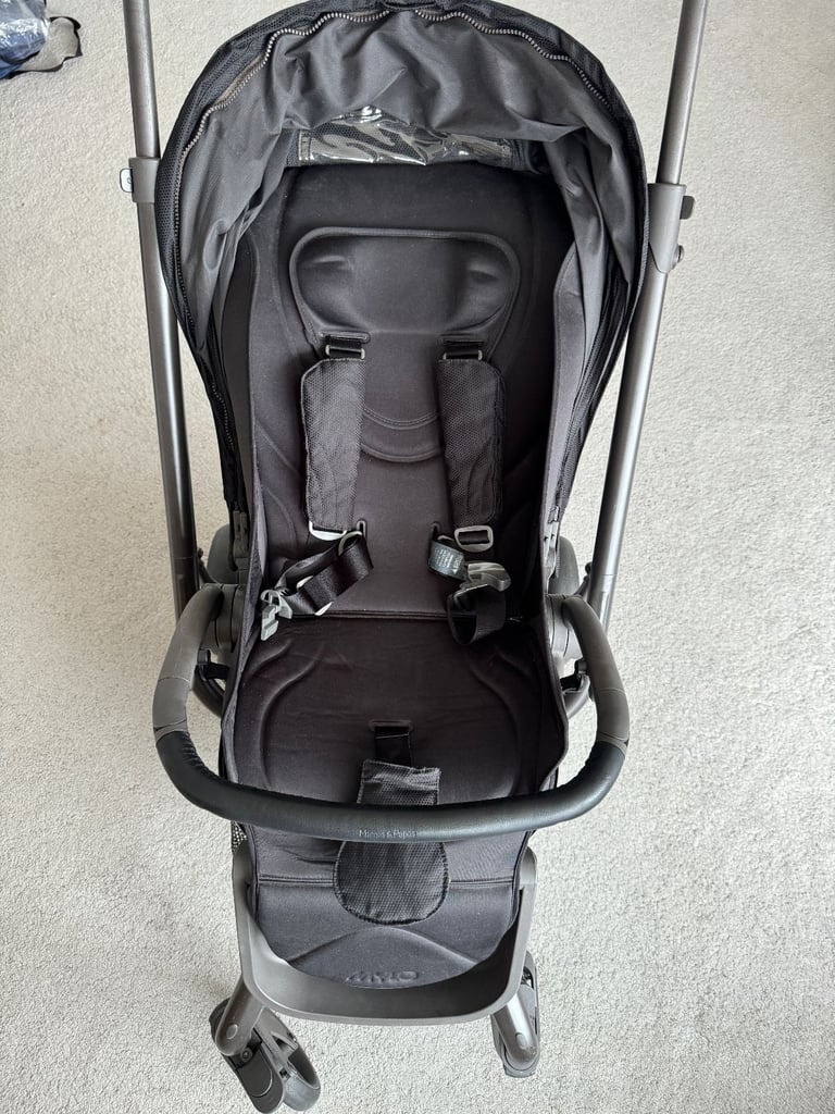 Mamas & Papas MYLO Pushchair Pram System - Black/Lime Green (Good condition)