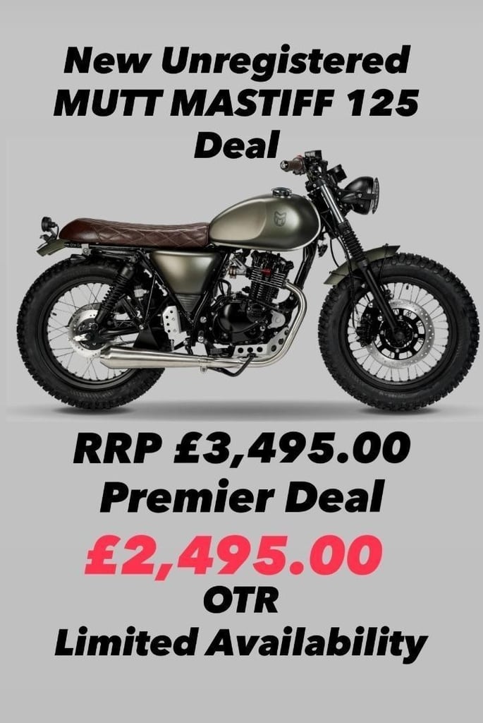 image for New Unregistered Mutt Mastiff 125 Motorcycle with Warranty 