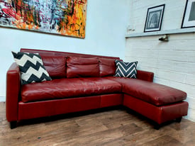 Habitat Chester leather corner sofa RRP £2500