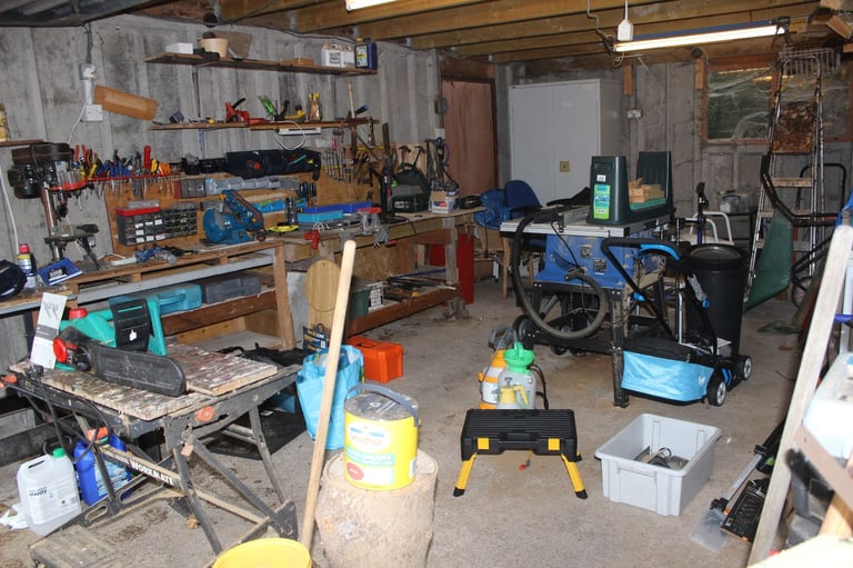 Garage sale of power tools. Drill / electric saw / sander / staple + nail gun / drill / lawn mower