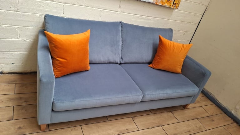 John lewis Bailey 2 seater sofa in blue velvet RRP £1400