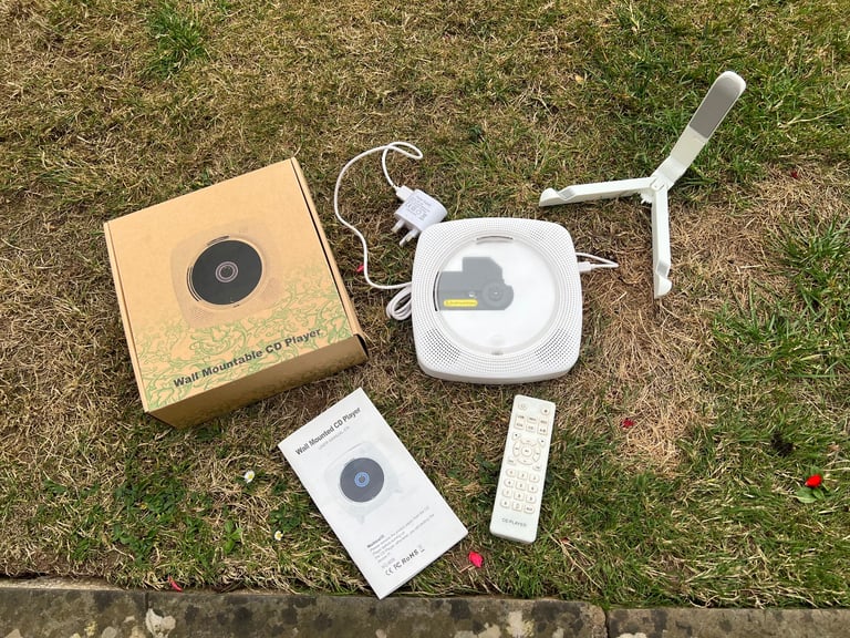 image for PORTABLE CD PLAYER WITH BUILT IN BLUE TOOTH SPEAKER - CAN BE WALL MOUNTED OR COUNTER TOP