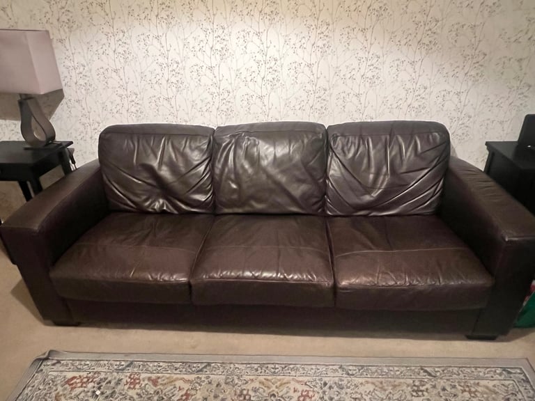3 seater leather sofa