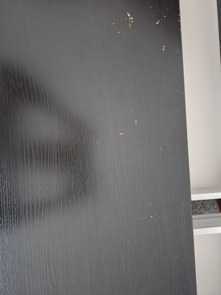 Black Ikea desk