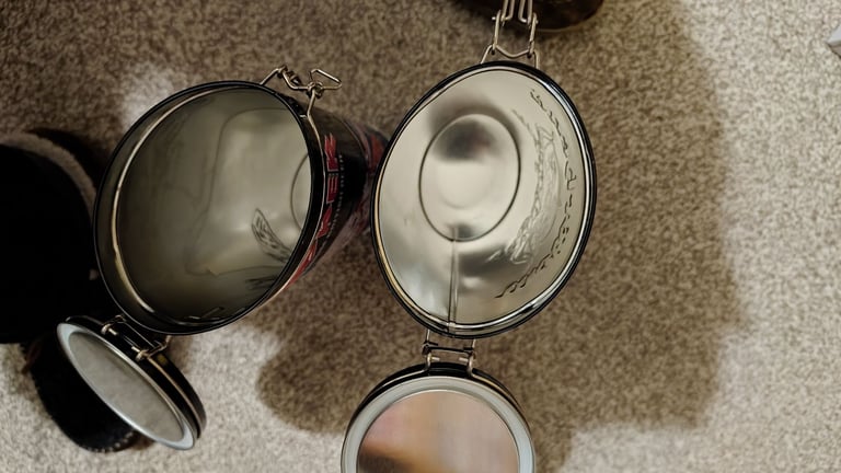 Motorhead 'Road crew' & Iron Maiden 'Trooper' Beer containers (Empty)