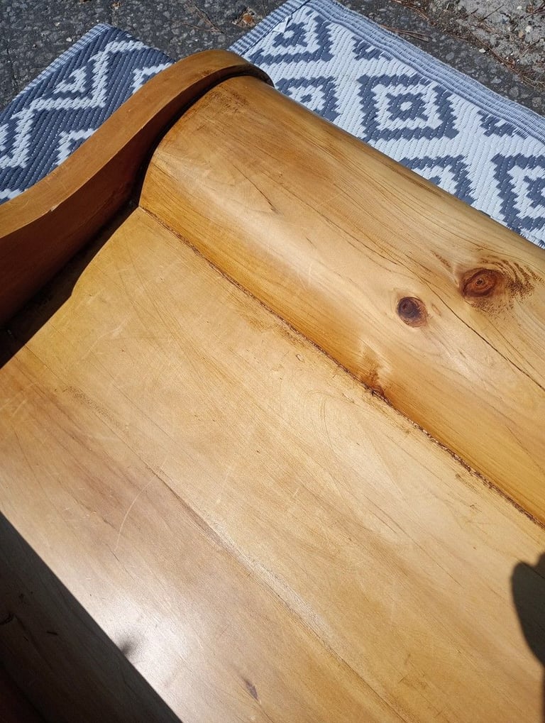 Wood Sleigh Bed Frame King Size (parts needed)