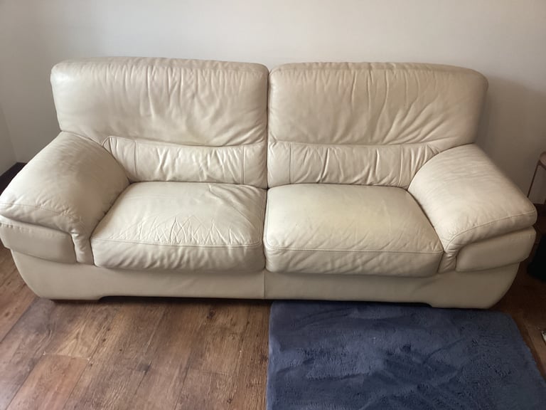 2 seater large leather sofa 