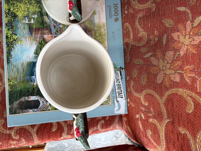 Large pair of hand painted Christmas 