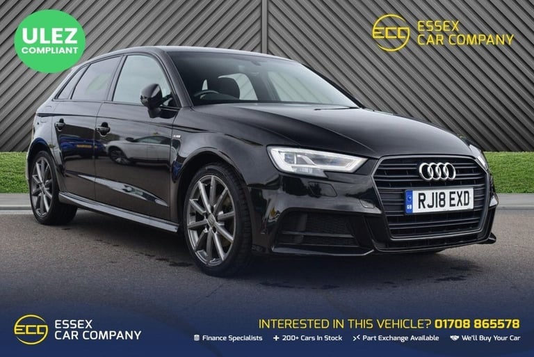 2018 Audi A3 1.0 TFSI Black Edition Sportback 5dr Petrol S Tronic Euro 6 (s/s) (116 ps) Hatchback...