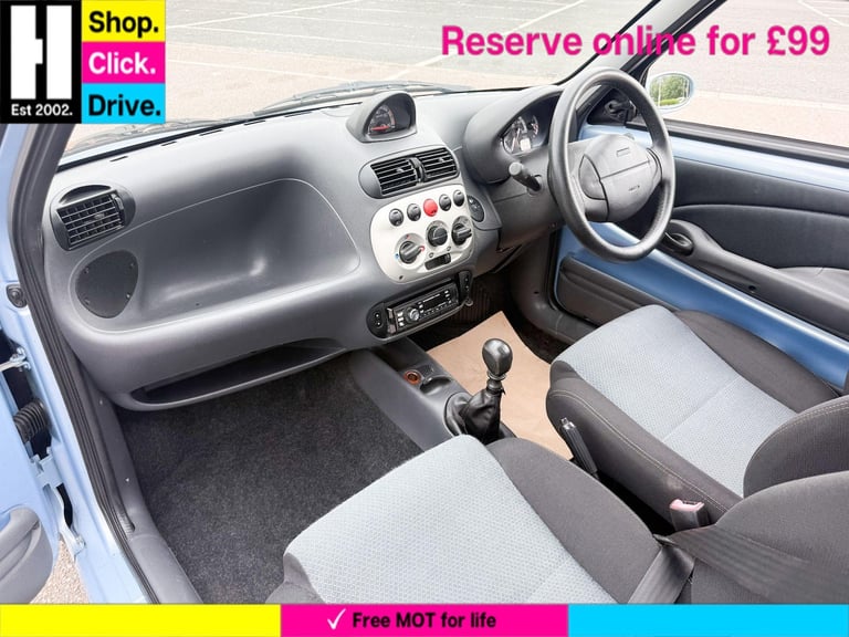 2003 Fiat Seicento 1.1 Sporting 3dr HATCHBACK Petrol Manual