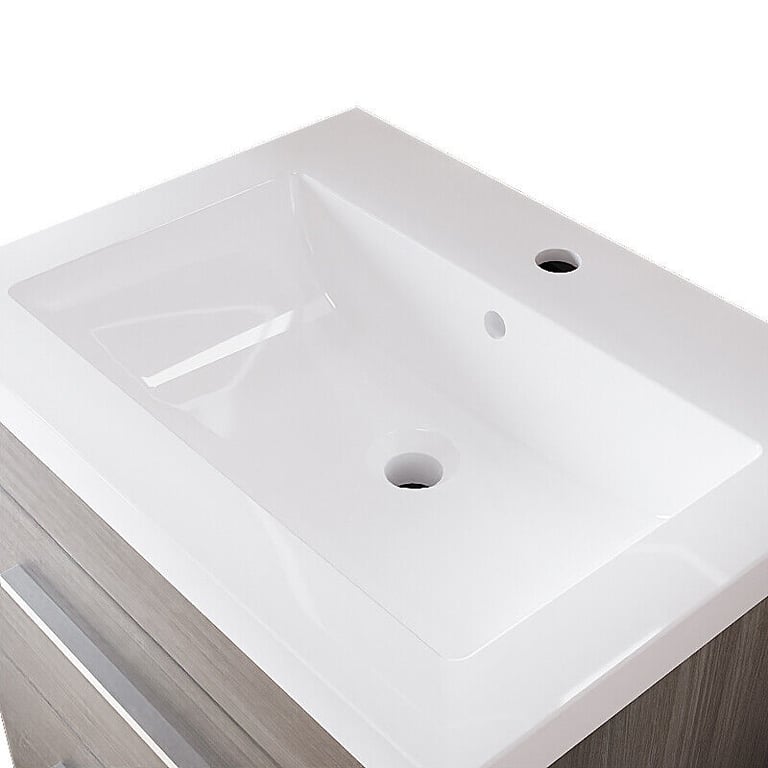 New Wood Wall Hung Basin Vanity Unit 600mm RRP £310 Our Price £200