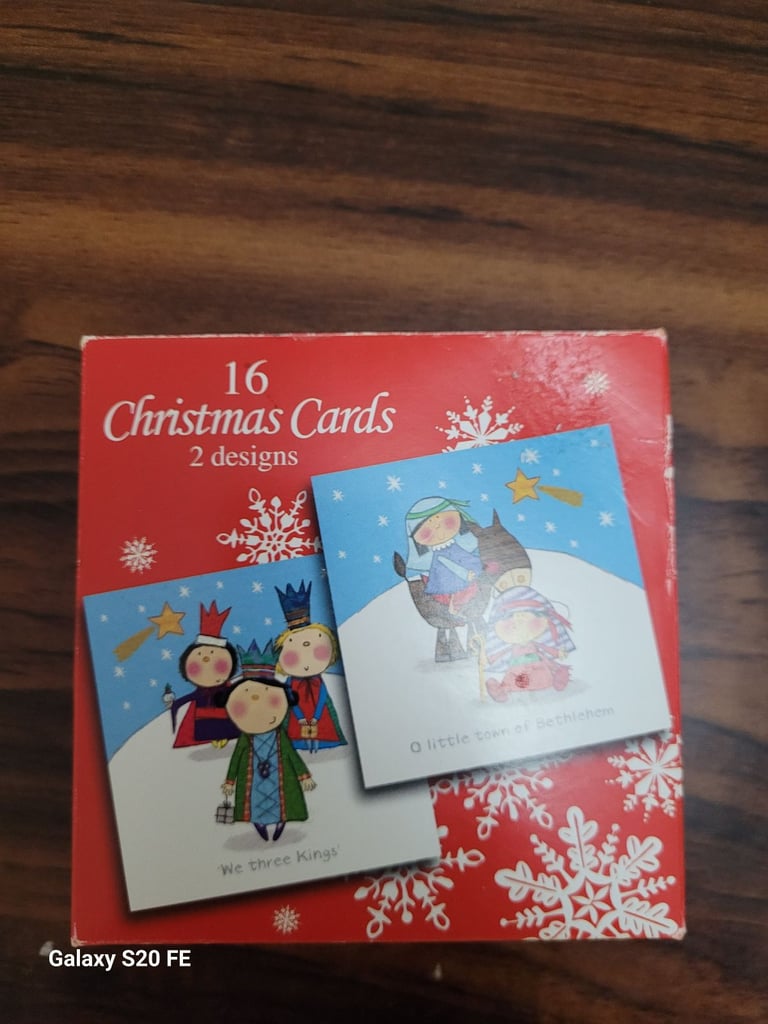 image for UK Greetings 16 Christmas Cards w/ Envelopes - Nativity & Three Kings Designs