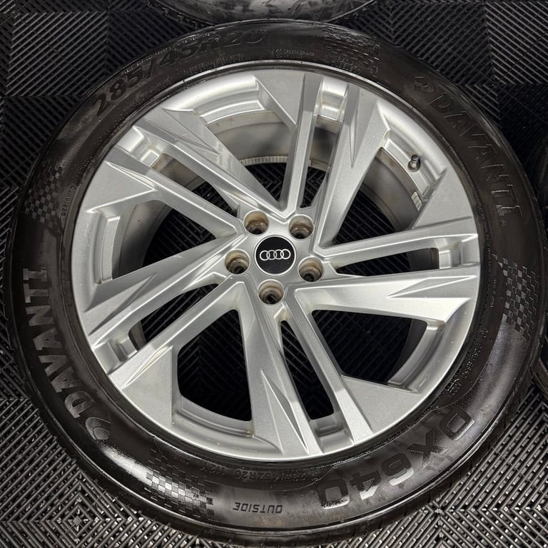 20'' GENUINE AUDI Q7 S LINE 5 DOUBLE SPOKE ALLOY WHEELS ALLOYS TYRES TOUAREG