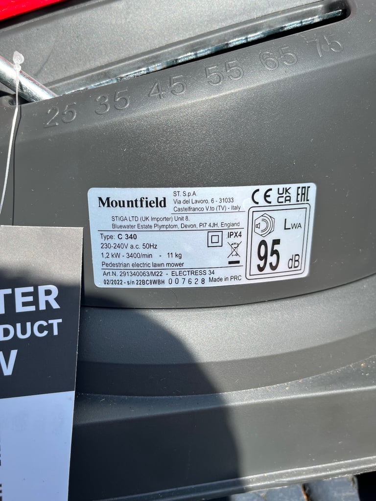 Mountfield Electress 34 mower