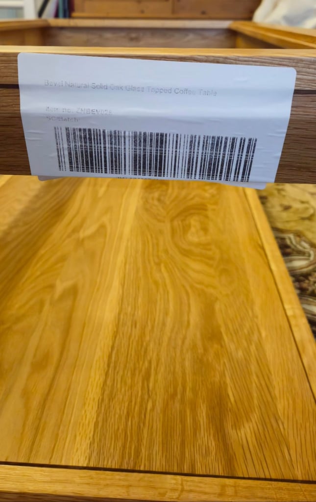 BEVEL Natural Solid Oak Coffee Table