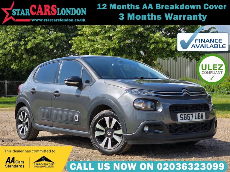2018 Citroen C3 1.2 PureTech Flair EAT6 Euro 6 (s/s) 5dr HATCHBACK Petrol Automatic