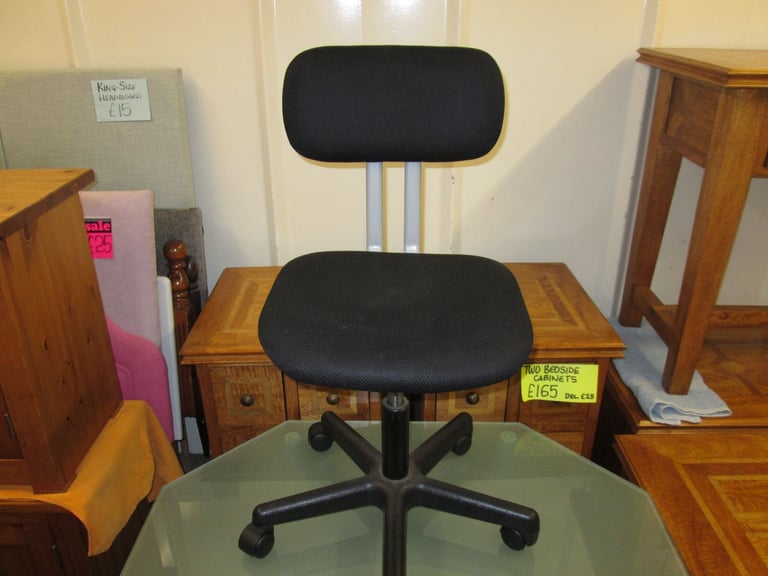 GREY STUDY CHAIR ON WHEELS at HAVEN TRUST CHARITY SHOP