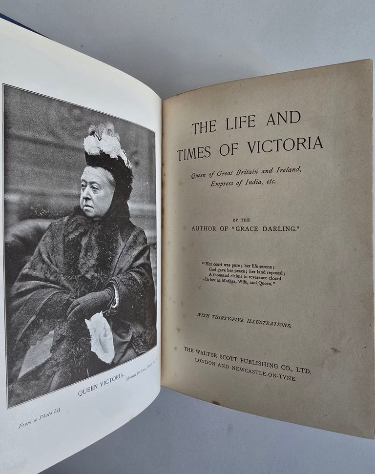 1900s Antique Queen Victoria Her Life and Times Beautiful Cover w ...
