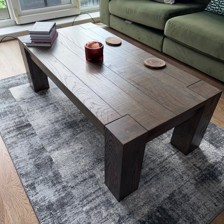 Bentley Designs Grey Logan Fumed Oak Coffee Table