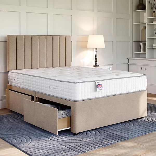 image for Comfortable DIVAN 4FT6 Double Divan Bed Base >> Mattress + Storage Drawers >> Flat 20% Off >>>>