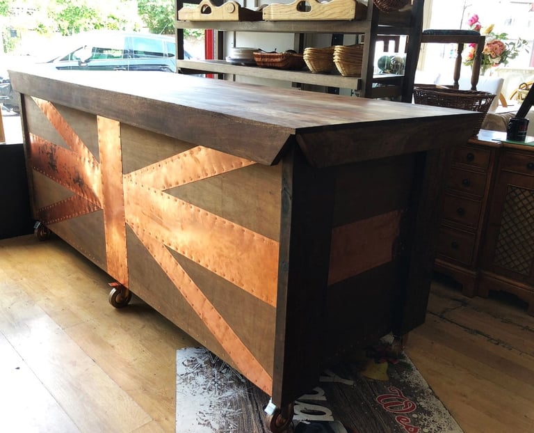 Industrial Style Custom Made Bar Kitchen Island Shop Counter Till Cafe Office Coffee Restaurant