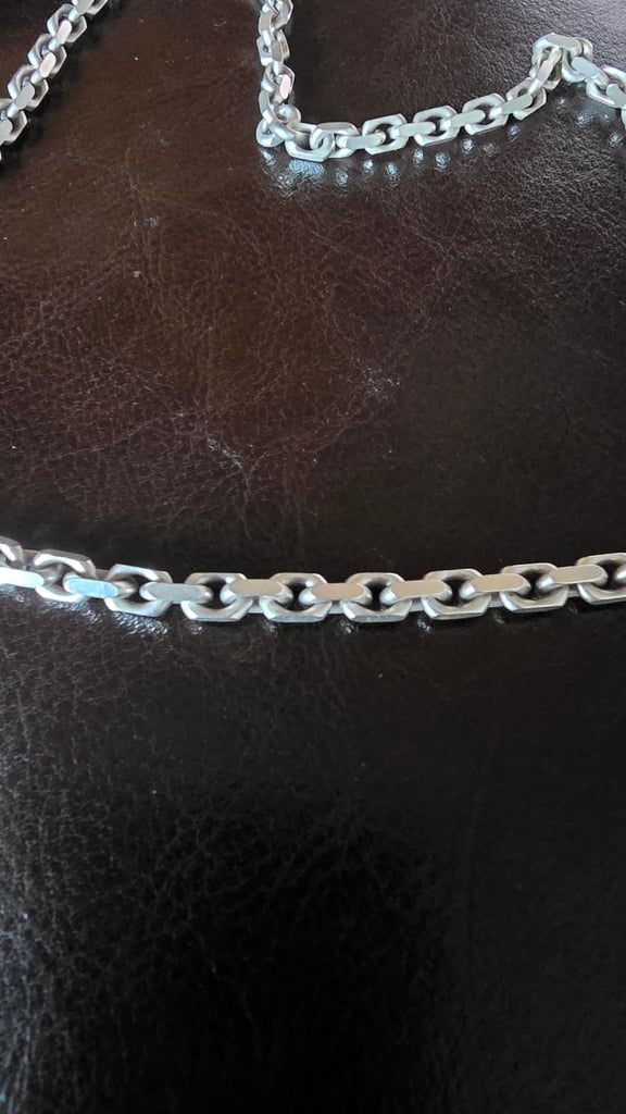 Men's Solid 925 Sterling Silver Curb Chain Necklace ( 46 grams in weight )