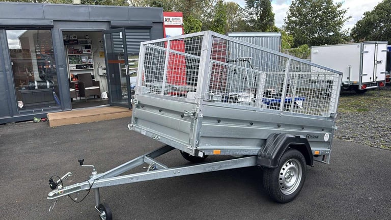 Brand new Zaslaw 205SU 7ft x 4ft single axle tipping trailer with 60cm mesh