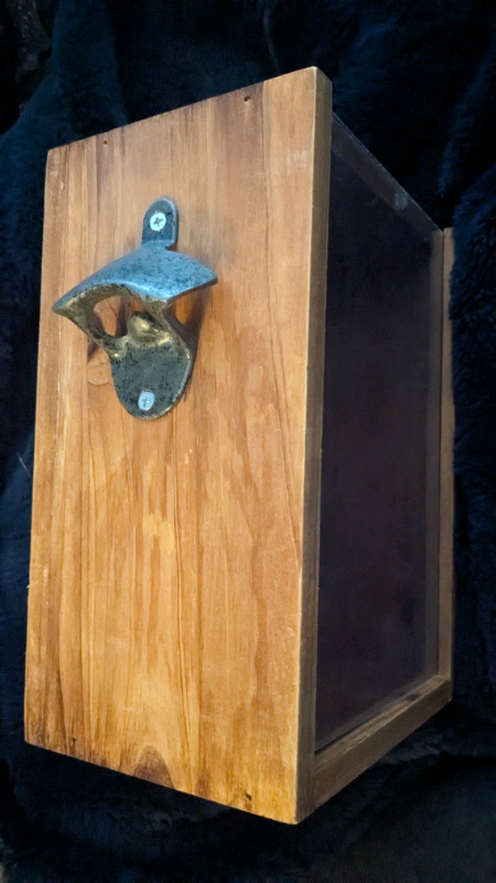 image for BEER BOTTLE OPENER & BOTTLE CAP BIN