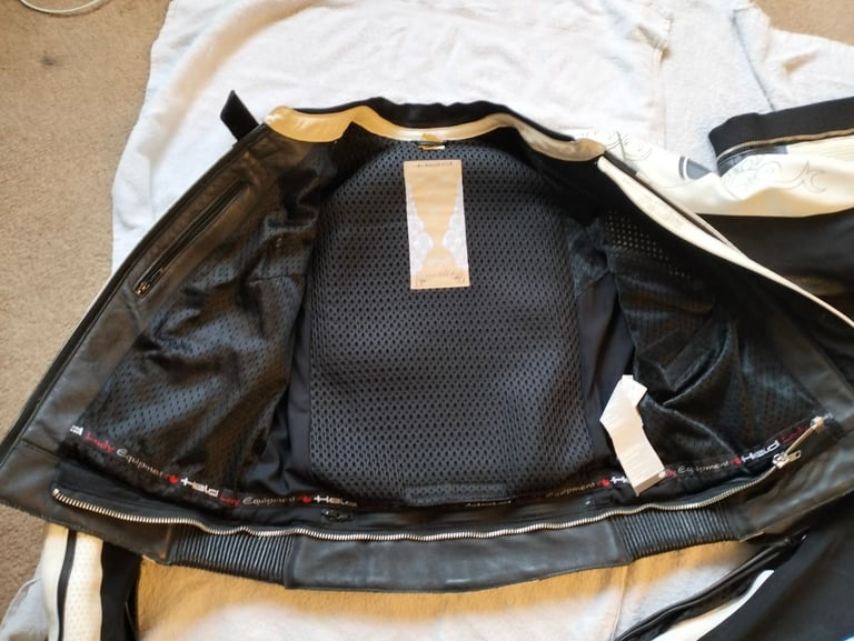 Held Womens Leather Motorbike 2 piece Suit  Size UK 12 EU 42 Jacket 38" Trousers 32"