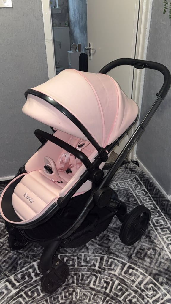 Icandy pink pram