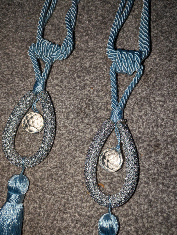 Blue heavy tiebacks Harry Corry