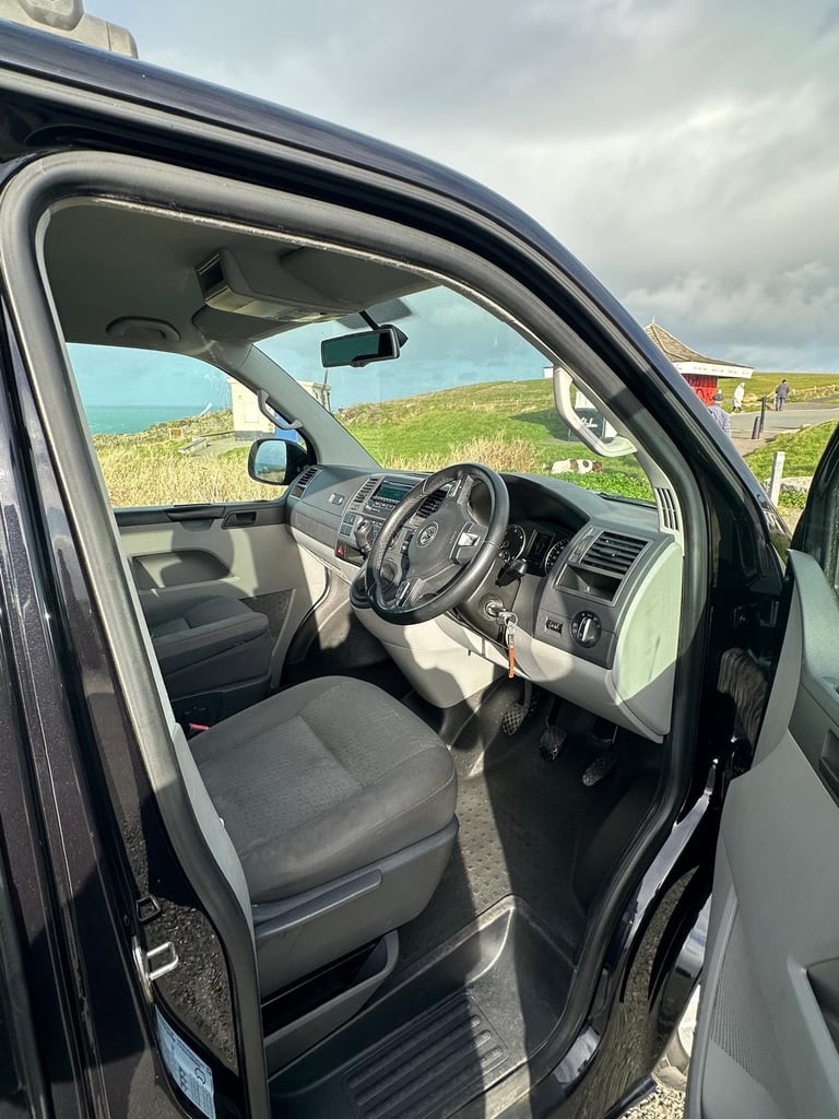 Black VW Transporter T5 Volkswagen, TRANSPORTER, Window Van, 2015, Manual, 1968 (cc)