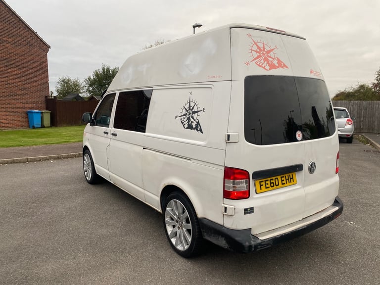 Vw transporter t5 4berth campervan 12 months mot  and rear seat belts 
