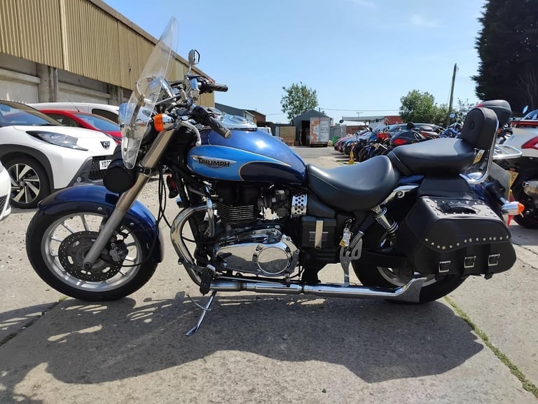 2007 57 TRIUMPH BONNEVILLE AMERICA 865 BLUE CLASSIC CUSTOM CRUISER PANNIERS