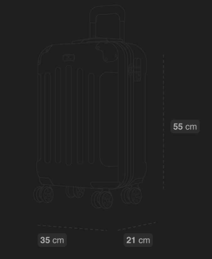 A new still packed cream x brown 2 pcs hard shell suitcase set it is 