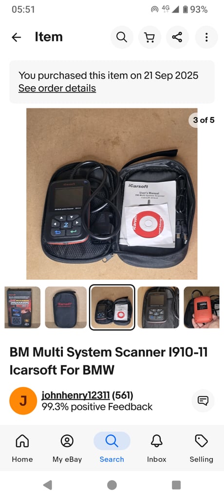 image for icarsoft bmi910-11 obd scanner for bmw