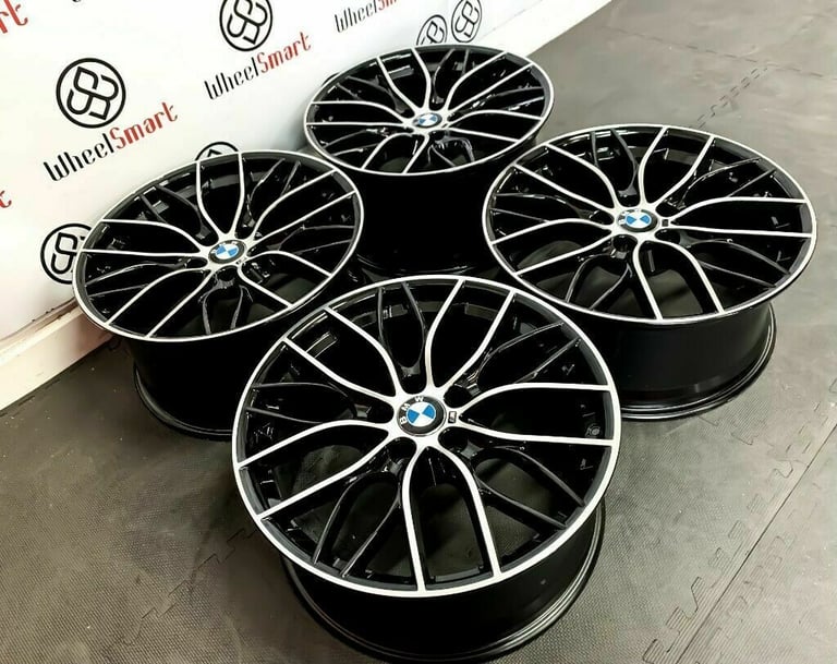 NEW BMW 19" 20" M PERFORMANCE STYLE ALLOY WHEELS - 5x120 - GLOSS BLACK/DIAMOND CUT FINISH