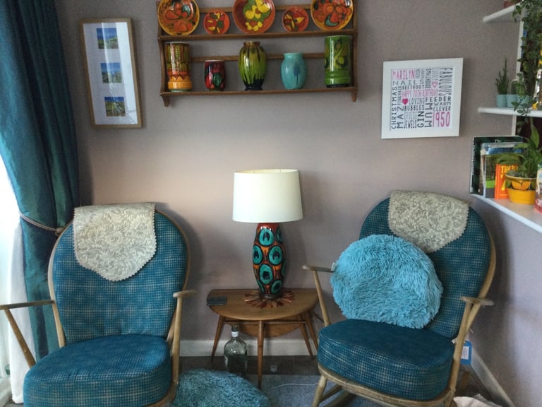 Pair Ercol rocking chairs.