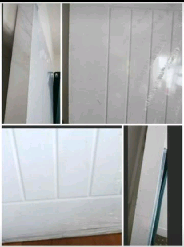 White primed textured 5 panel cottage internal door 2040 x 826 x 40mm