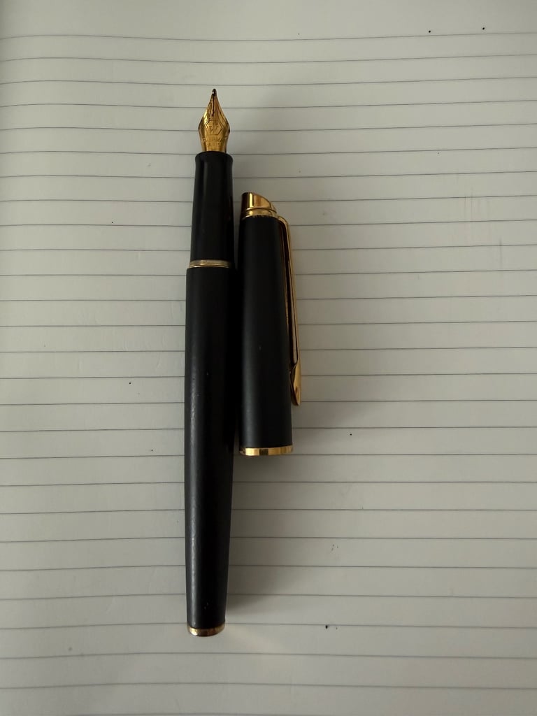 image for Waterman Fountain Pen (Black & Gold)