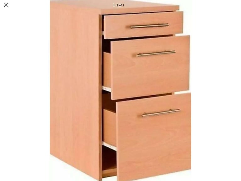 image for  Under Desk Pedestal 3 Drawers New Flatpack 
