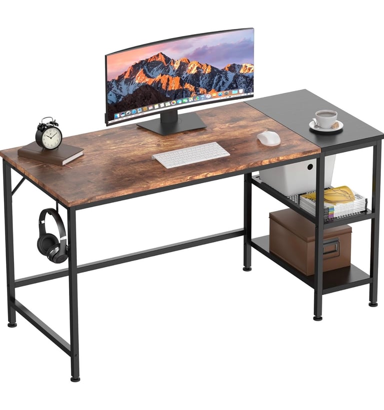 HOMIDEC Office Desk, Computer Desk with Drawers 40 Study Writing Desks for  Home