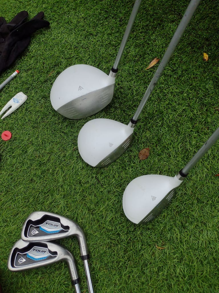 VGC FULL SET MEN'S DUNLOP TOUR ELITE MIX GOLF CLUBS + MOTOCADDY GOLF BAG + FREE EXTRAS 