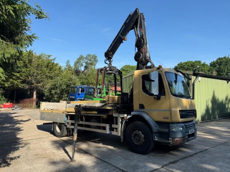 Daf LF55.220 Dropside Remote Hiab Block Crane 4x2 6 Speed Manual 