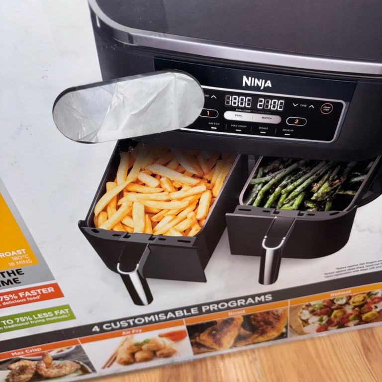 image for Ninja Foodi dual Zone air fryer 7.6L