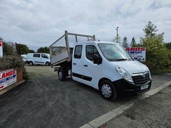 2018 ON 18 PLATE VAUXHALL MOVANO L2HI R 3500 CDTI 130BHP DOUBLE CAB TIPPER ULEZ