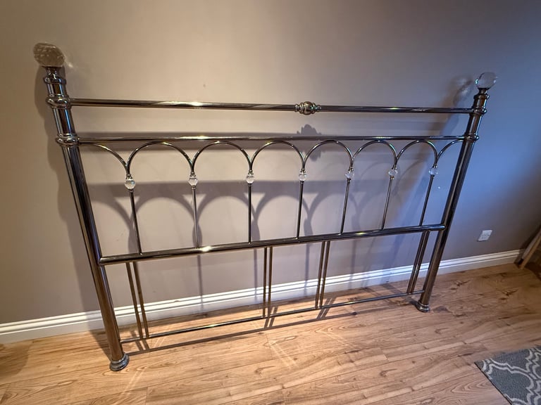 Super King Stainless Steel & Crystal decorative head board