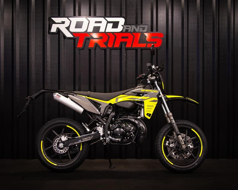 image for Brand New 2025 Sherco SM-R Silver 50cc AMAZING SUPERMOTO RIDE AT 16 YEARS OLD